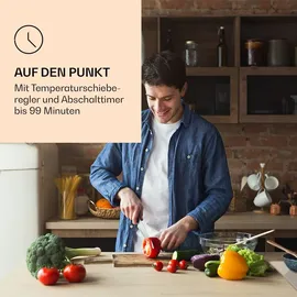 Klarstein Induktionskochfeld Glaskeramik Kochfeld, Induktionskochfeld mit 2 Platten, Einbau-Induktionskochfeld mit Touch-Display, Digitalanzeige und Timer-Funktion, Schnelles Aufheizen, 3500 W, 240V