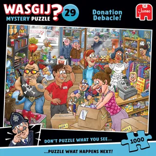 JUMBO Spiele Wasgij Mystery 29 - Spenden-Desaster (1000 Teile
