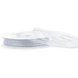 Creativery 3mm Organzaband 50m Chiffonband Schleifenband Geschenkband Stoffband Schmal Silber / Grau
