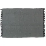 SCHÖNER WOHNEN Webteppich, schwarz - 80x150 cm