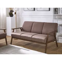 3-Sitzer Sofa braun Retro-Design ASNES