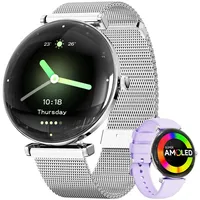 Hwagol Smartwatch Damen, Konvexe Licht Dünn Smartwatch für Damen, 1,43 Zoll AMOLED Touchscreen, Sportuhr mit Fitnessuhr, DIY Zifferblatt, Schlafüberwachung, Schrittzähler Smart Watch für Android