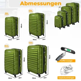 Kesser Koffer-Set 4-tlg. grün/khaki