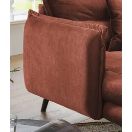 Home Affaire Loveseat HOME AFFAIRE "Lazio", orange (koralle), B:111cm H:101cm T:167cm, 100% Polyester, Sessel, moderner Sessel mit einer bequemen Polsterung, 2 Stk. Zierkissen