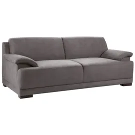 Home Affaire 3-Sitzer HOME AFFAIRE "Telos mit Boxspring-Federung für hohen Sitzkomfort", grau, B:218cm H:80cm T:96cm, dicke Luxus-Microfaser in Lederoptik (100% Polyester);Chenille (100% Polyester);Microfaser-PRIMABELLE (100% Polyester), Sofas, mit Boxspring-Federung