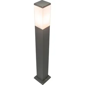 QAZQA Moderne Außen-Pollerleuchte Edelstahl 80 cm IP44 Lieferumfang: E27 LED weiß