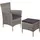 vidaXL Gartenstuhl 58 x 61 x 88 cm grau inkl. Hocker
