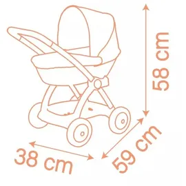 Smoby Baby Nurse Liegender Kinderwagen rosa