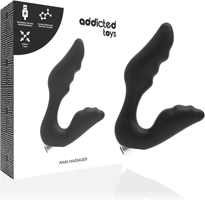 ADDICTED TOYS - PROSTATISCHER VIBRATOR WIEDERAUFLADBAR. MODELL 6 - SCHWARZ