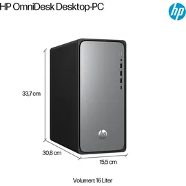 HP OmniDesk Desktop-PC i5-14400 2023 4K Ultra HD  Intel Core i5 4,7 GHz 16 GB RAM 512 GB SSD Intel UHD Graphics 730 Windows 11