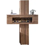 Wohn-Concept Donna Stauraum-Säule Wildeiche Massivholz/Echtkork Bianco furniert