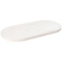 VidaXL Tischplatte Weiß 60x30x2,5 cm Massivholz Kiefer Oval