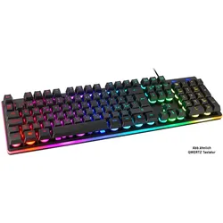 Deltaco DK220 Gaming Tastatur Membran RGB schwarz