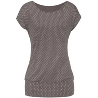 LASCANA Longshirt Damen taupe-gepunktet Gr.44/46