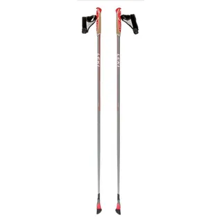 Leki Smart Carat grau-weiss-neonrot 120