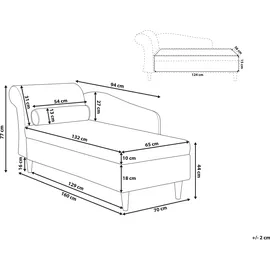 Beliani Beliani, Sofa + Bettsofa, LUIRO