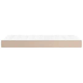 vidaXL Taschenfederkernmatratze Cappuccino 100x200x20 cm Kunstleder