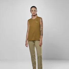 Salewa Eagle Minilogo ärmelloses T-Shirt Gold/Brown XL