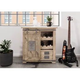 MASSIVMOEBEL24.DE Weinkommode Mango 80x40x82 whitewash lackiert RAILWAY #340