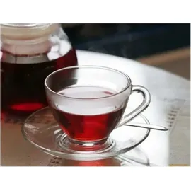 Pasabahce Teetasse mit Untertasse 0,2 l Transparent 6 St.