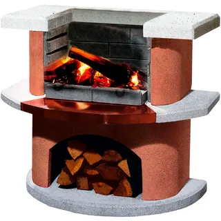 Buschbeck Grillbar Bologna 110 x 65 x 93 cm weiß/terrakotta