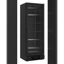 CombiSteel Tiefkühlschrank 1 Glastür Schwarz 382 L