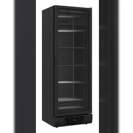 CombiSteel Tiefkühlschrank 1 Glastür Schwarz 382 L