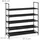 Relaxdays Schuhregal 88 x 91 x 30 cm schwarz / schwarz