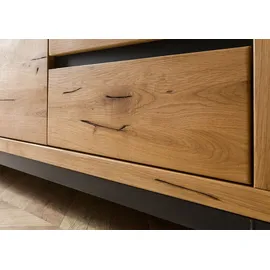 Massivmoebel24 Sideboard Wildeiche 210x45x85 natur geölt VILLANDERS #152