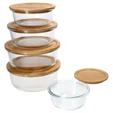 Ritzenhoff & Breker Esperanza Vorratsdosen rund transparent 2 x 1,25 l, 1 x 900 ml, 1 x 620 ml, 1 x 300 ml 5-teiliges Set