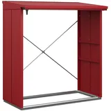 Hörmann Kaminholzregal Elegant Typ 2 Metall 181 x 103 x 198 cm Purpurrot