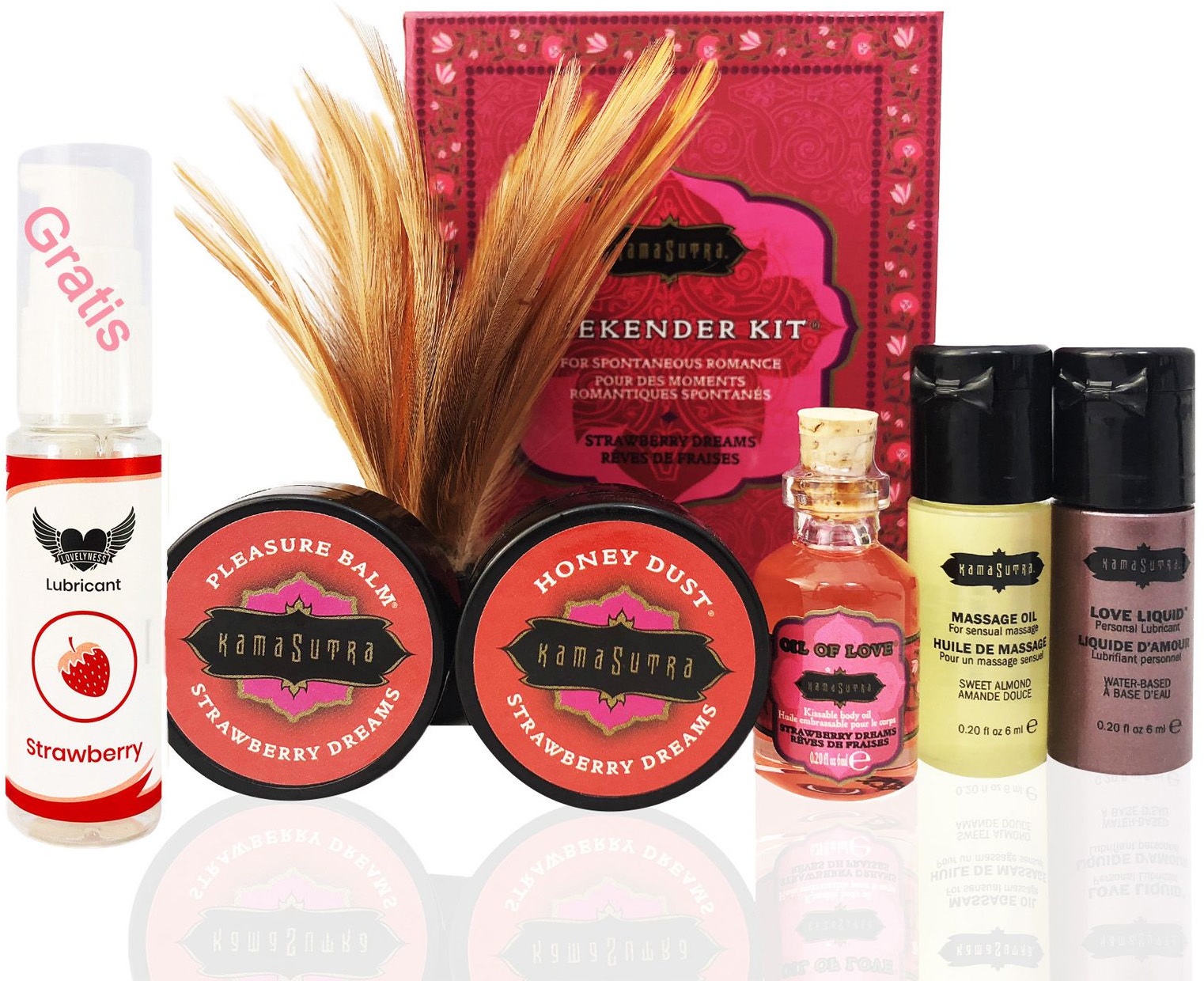 Kamasutra - Weekender Massage Kit Erdbeere 18 g