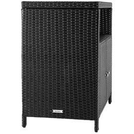Tectake Gartenschrank Monscia Aufbewahrung Schwarz 90x55,5x87 cm