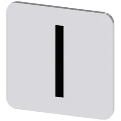 Siemens 3SU19000AF810QB0 Bezeichnungsschild 22x22mm, Schild silber, Symbol: I* - 10 Stück