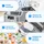 XDOVET Eiswürfelmaschine mit 3,2 L Wassetank Eiswürfelbereiter Ice Maker 20 kg/24h 2,3 L, 25,2 x 36 x 37,1 cm, Silber - Silber