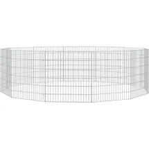 vidaXL Freilaufgehege 12-teilig 54 x 60 cm Silber