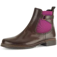 Gabor Chelseaboots, Blockabsatz, Stiefelette, Businessmode mit Stretcheinsatz, Gr. 39, mokka-orchidee, , 66341355-39