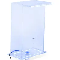 Uniprodo Uniprodo, - Schwalldusche Wasserspiel Wasserfall 51 cm hoch mit LED Blau