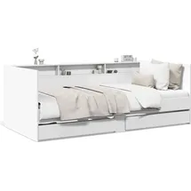 vidaXL Tagesbett mit Schubladen 100 x 200 cm weiß