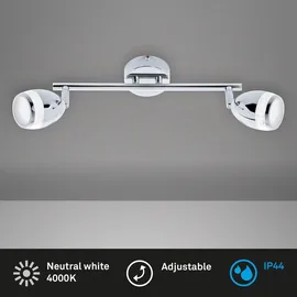 Brilo LED Deckenleuchte 2 Fl. dreh- & schwenkbar Chrom