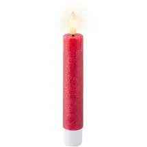 buttinette LED Stabkerzen 14,5 x 2,2 cm rot