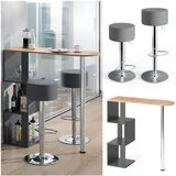 Vicco Bartisch Vincent 120 x 60 x 105 cm Anthrazit/Gold