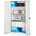 Aktenschrank C001H Büroschrank Metallschrank Stahlschrank Werkzeugschrank Stahlblech Pulverbeschichtet Flügeltürschrank Abschließbar 195 cm x 90 cm x 40 cm weiß/weiß