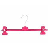 Kleiderbügel Hosenbügel mit Klammern, 36 cm, Himbeerrot, NEU, 20 Stück