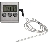 Lebensmittelthermometer,Grillthermometer Fleischthermometer mit Timer-Temperaturmesswerkzeug