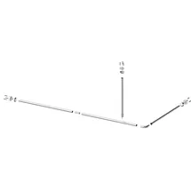 Aquabad Duschvorhangstange 90 x 175 cm Chrom