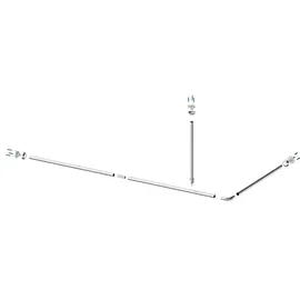Aquabad Duschvorhangstange 90 x 175 cm Chrom