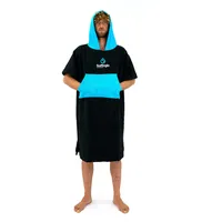 SurfLogic Black/Cyan Poncho Umziehen Kabine Handtuch warm