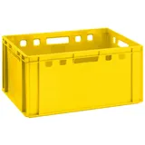Buri Fleischkiste E3 gelb 60x40x30cm Lagerkiste Eurobox hoch aus Deutschland lebensmittelecht, robust, stapelbar