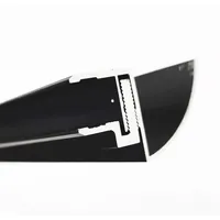 Glaszentrum Hagen 150 cm Regenrinne für Glasvordächer Schwarz 10,8-17,5mm